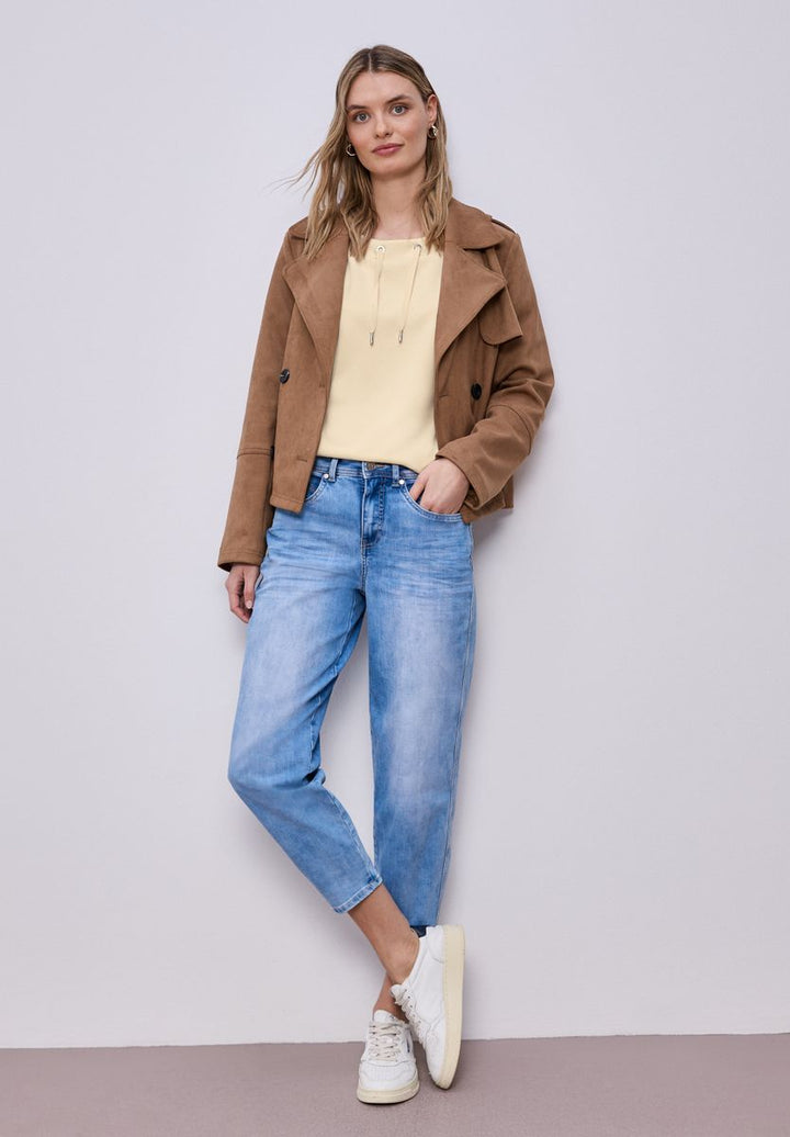 Dropped Shoulder Shirt im Silk-Look