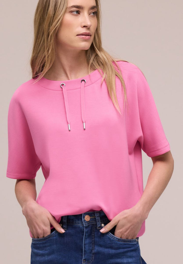 Dropped Shoulder Shirt im Silk-Look