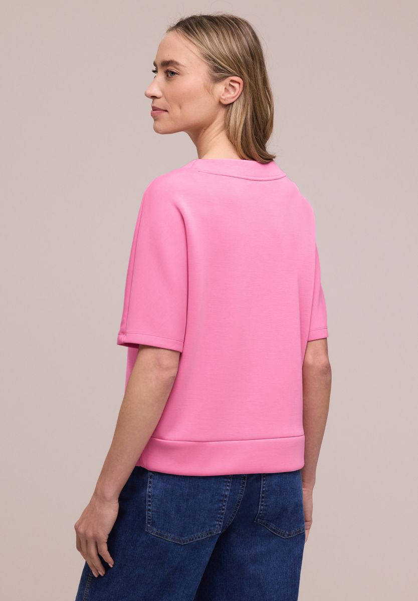 Dropped Shoulder Shirt im Silk-Look