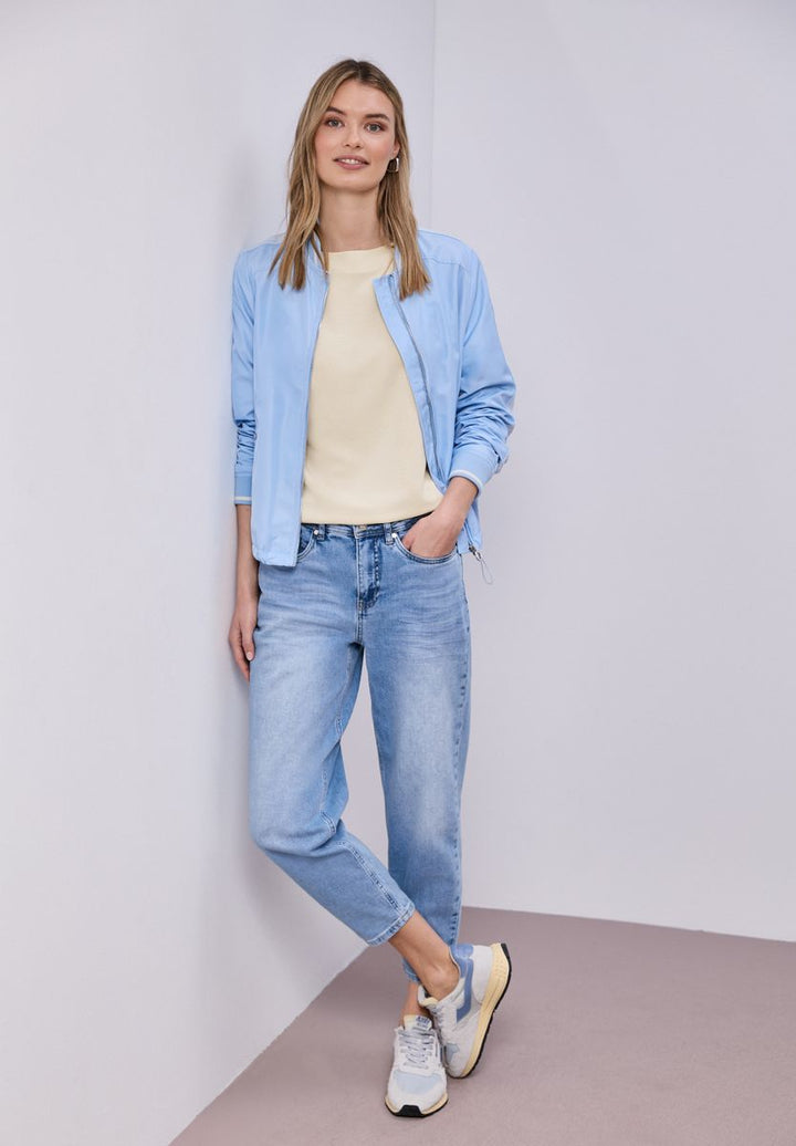 Dropped Shoulder Shirt mit Rippdetail