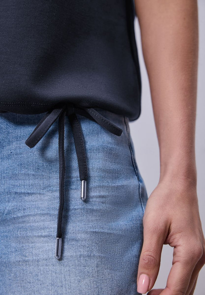Dropped Shoulder Shirt mit Rippdetail