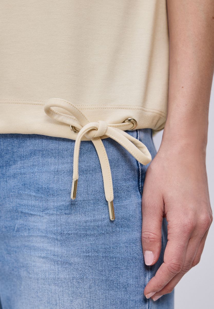 Dropped Shoulder Shirt mit Rippdetail