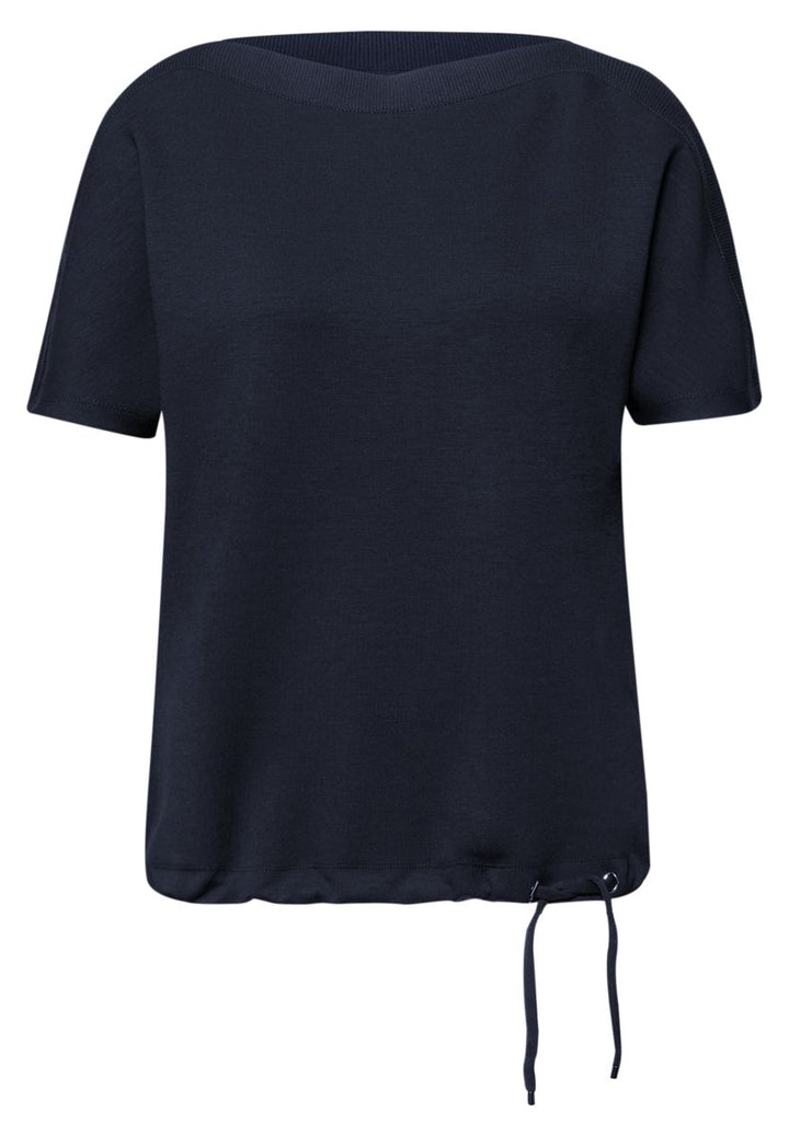 Dropped Shoulder Shirt mit Rippdetail
