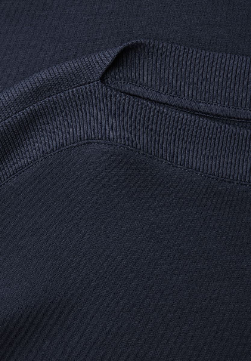 Dropped Shoulder Shirt mit Rippdetail