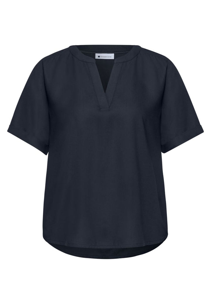 Kurzarm Bluse mit Turn-Up