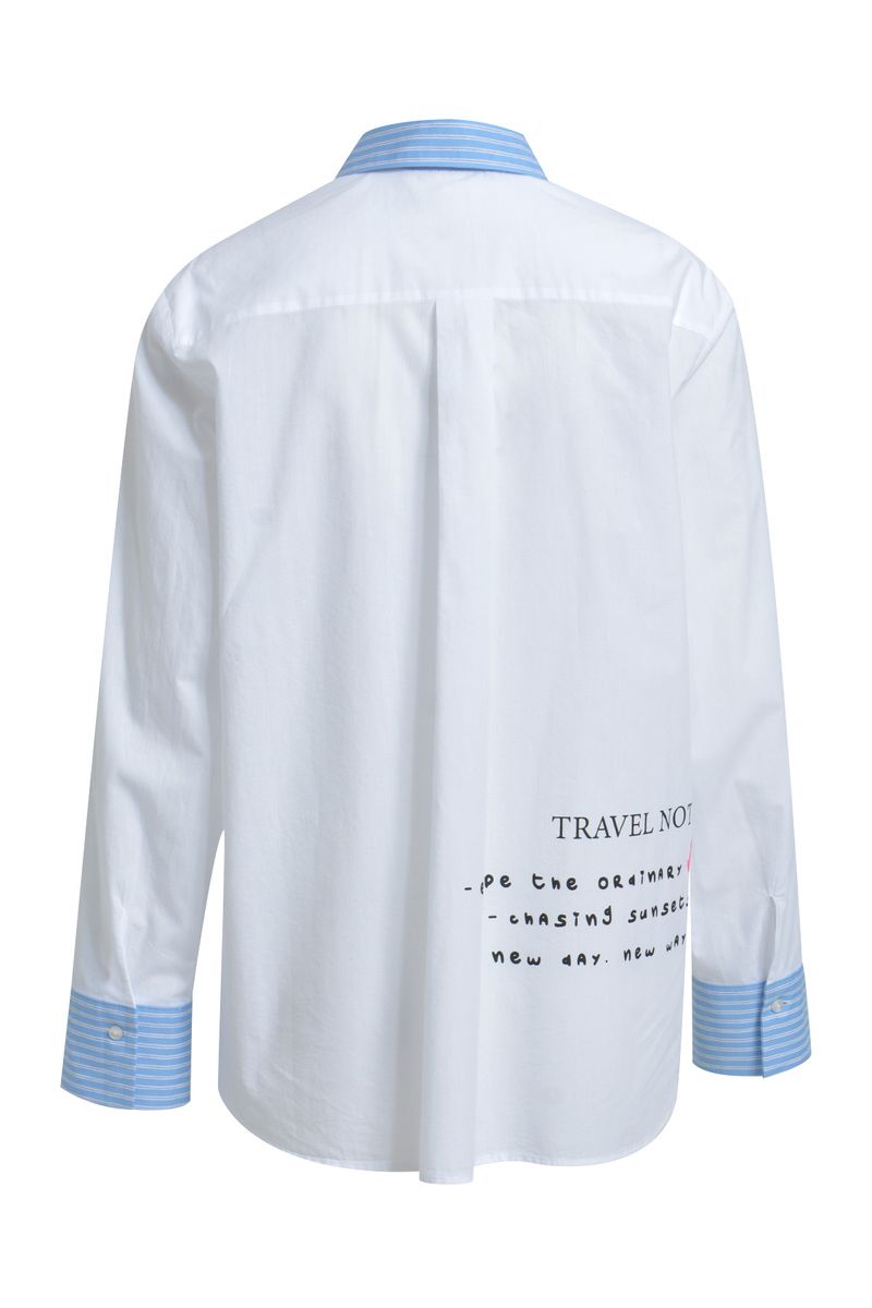 Shirt Collar Blouse placed Artworks