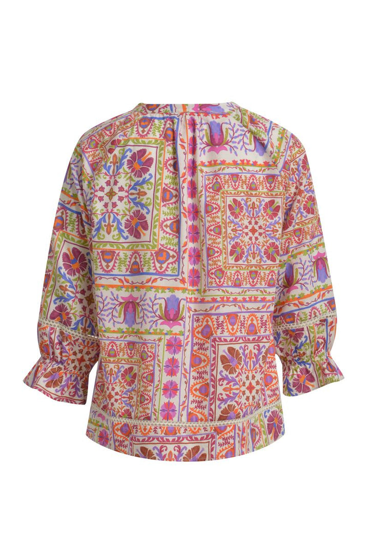 Raglan V-neck Boho Blouse
