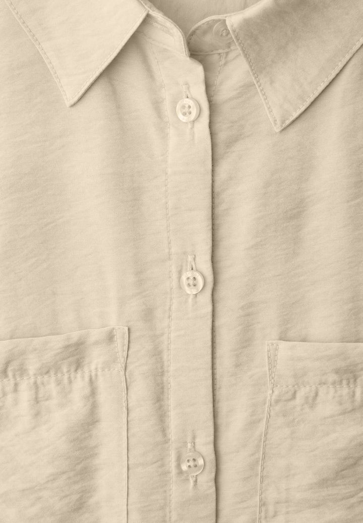 Kurzarm Bluse mit Elastiksaum