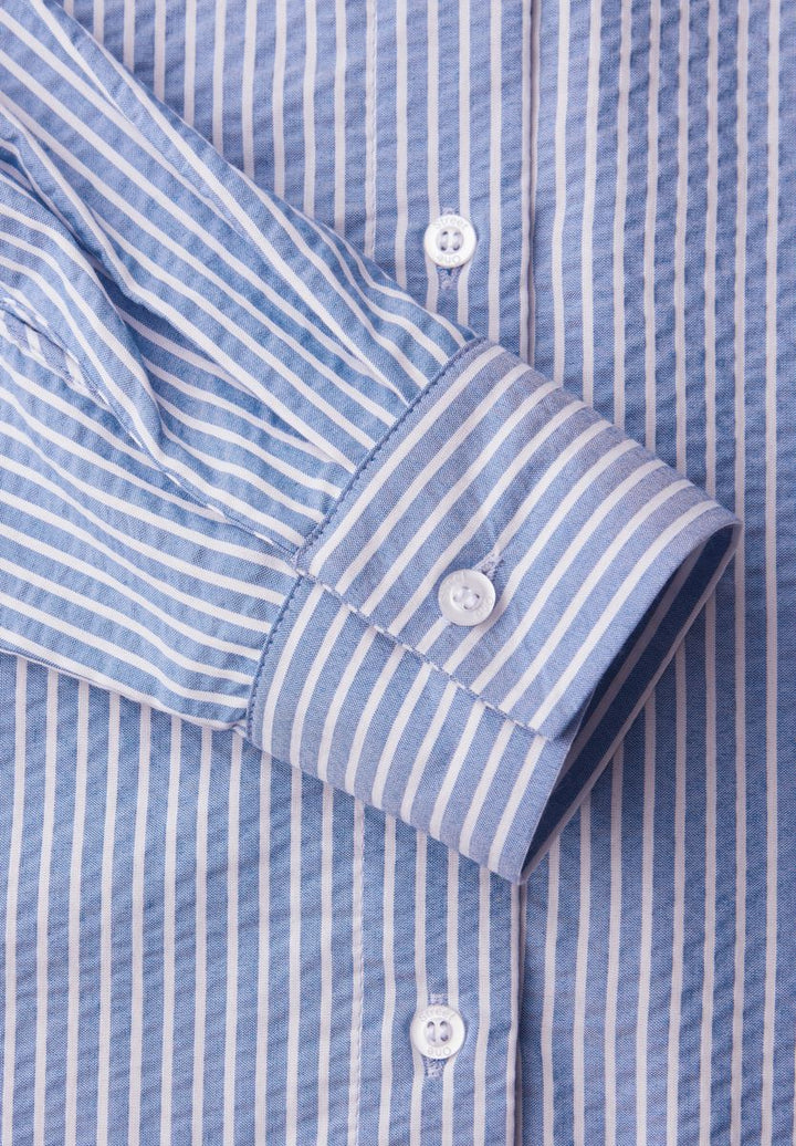 Langarm Bluse aus Seersuckerqualität