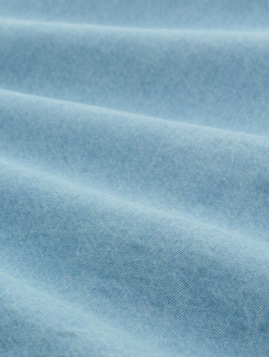 Jeansbluse mit Schleifen-Detail