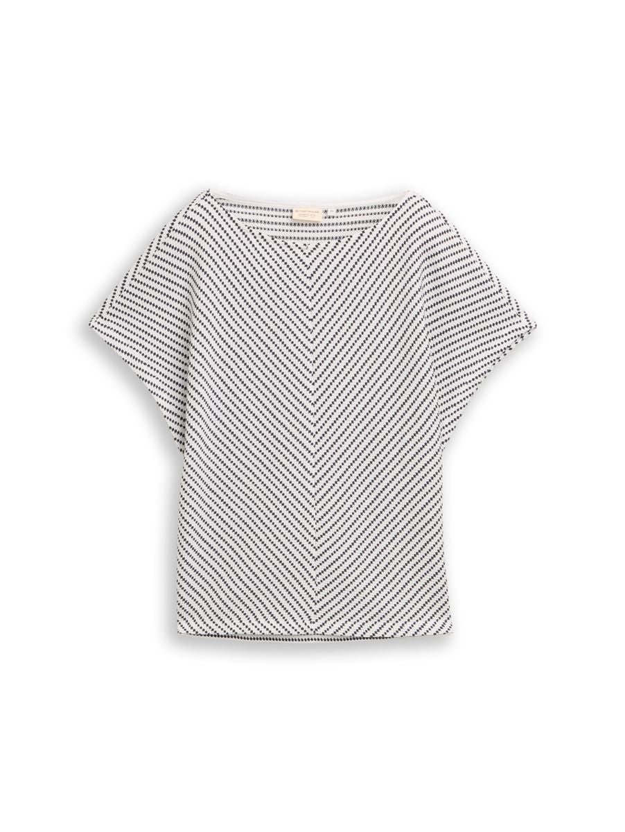 Jacquard T-Shirt aus Baumwolle