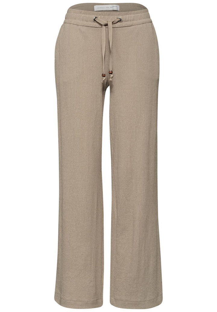 Wide Leg Hose in Crinkle Crash Struktur