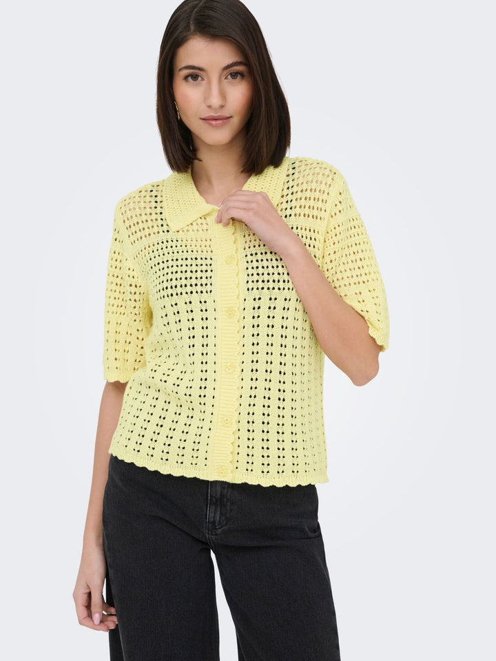 JDYROBIN 2/4 COLLAR CARDIGAN KNT NOOS