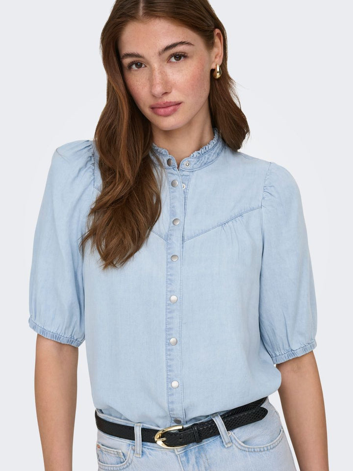 ONLCHARIS LIFE 2/4 FRILL SHIRT WVN CC