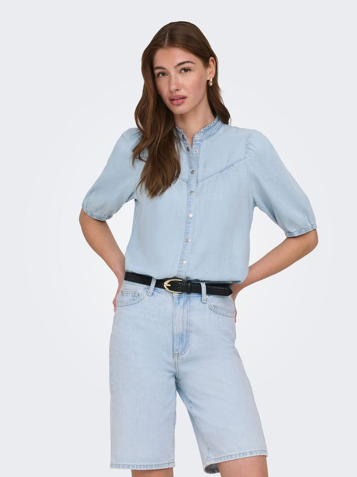 ONLCHARIS LIFE 2/4 FRILL SHIRT WVN CC