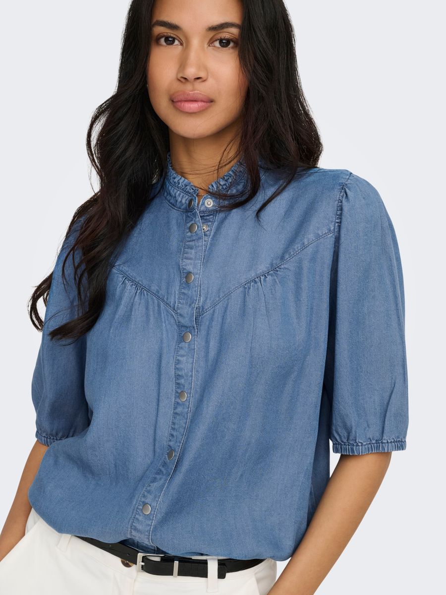 ONLCHARIS LIFE 2/4 FRILL SHIRT WVN CC