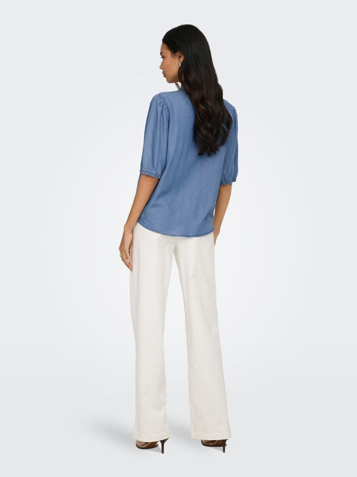 ONLCHARIS LIFE 2/4 FRILL SHIRT WVN CC