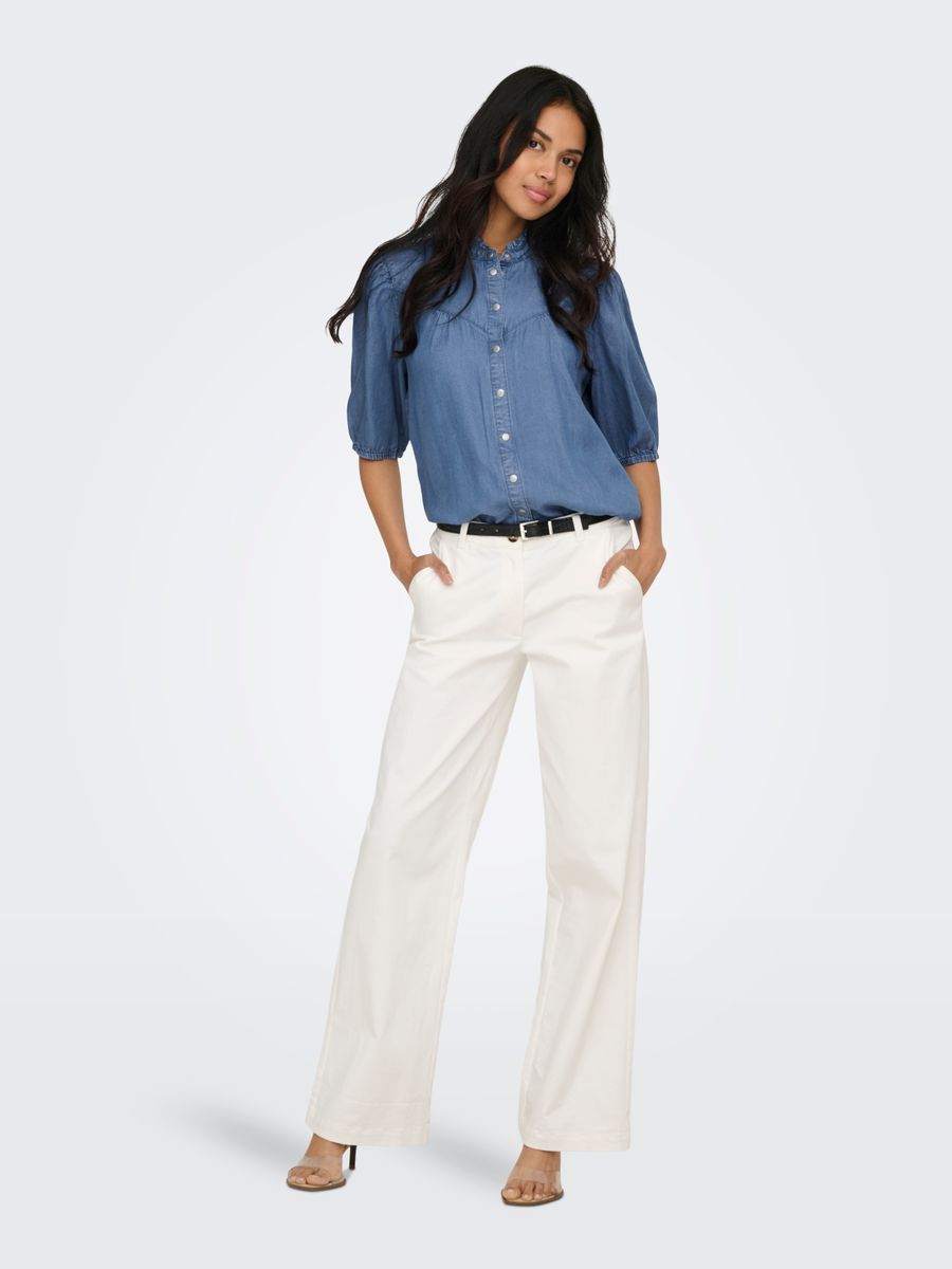 ONLCHARIS LIFE 2/4 FRILL SHIRT WVN CC