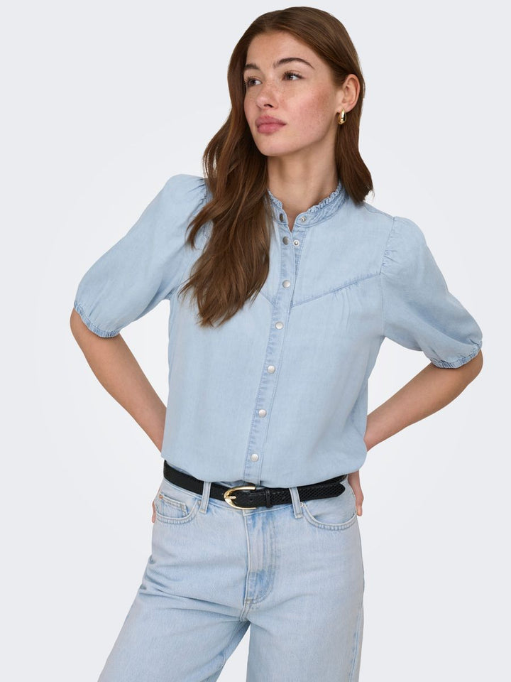 ONLCHARIS LIFE 2/4 FRILL SHIRT WVN CC