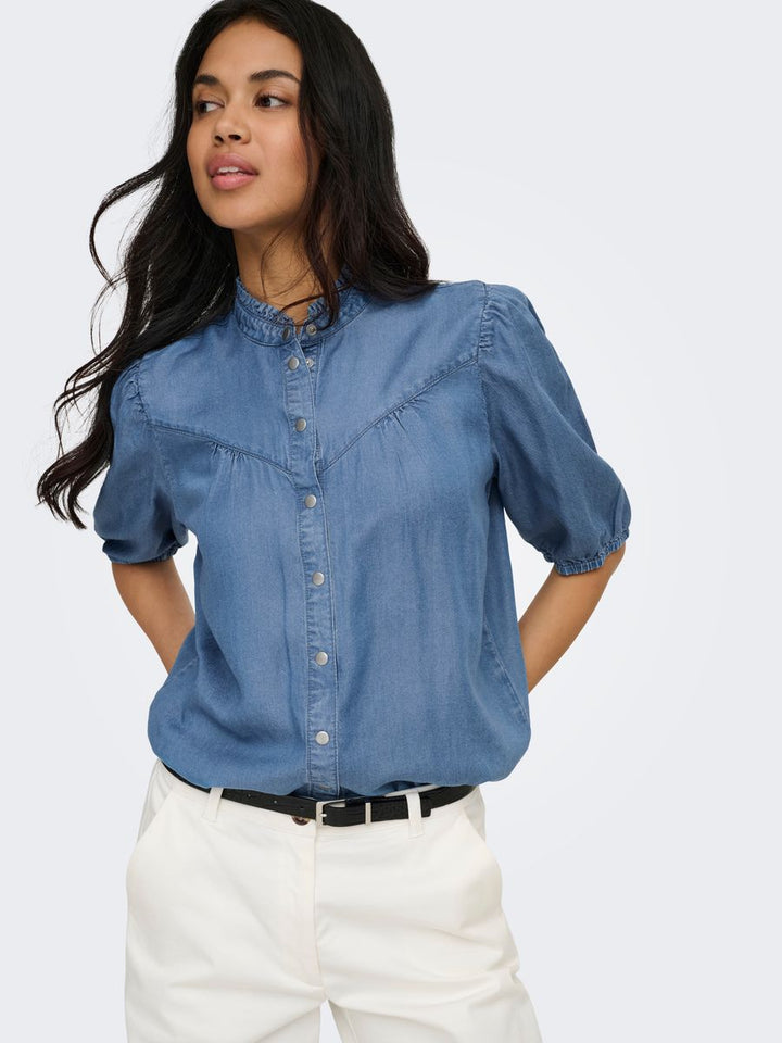 ONLCHARIS LIFE 2/4 FRILL SHIRT WVN CC