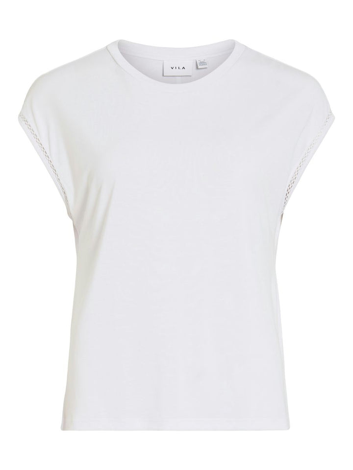 VIMODALA C/S O-NECK DETAIL TOP - NOOS