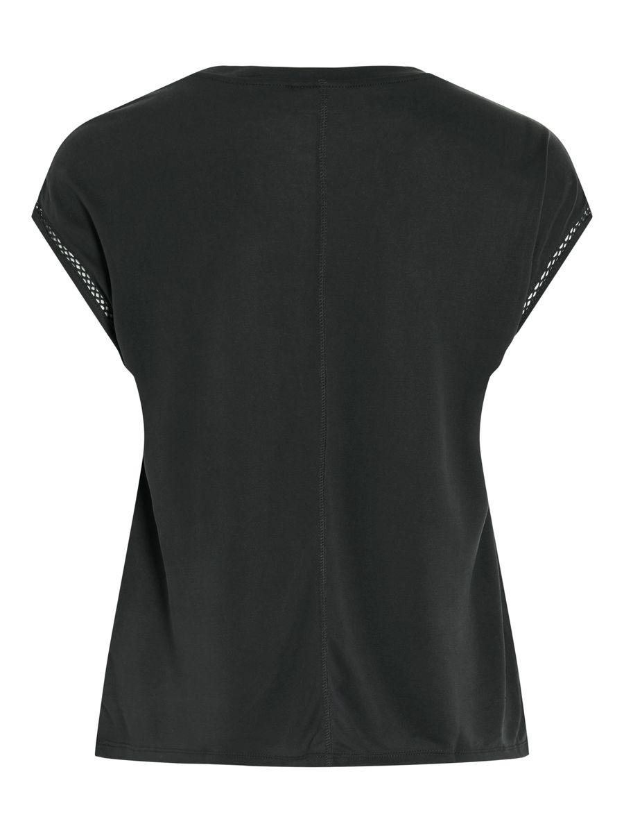 VIMODALA C/S O-NECK DETAIL TOP - NOOS