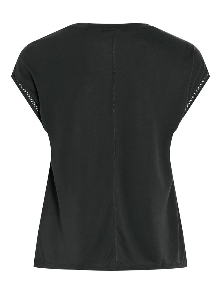 VIMODALA C/S O-NECK DETAIL TOP - NOOS