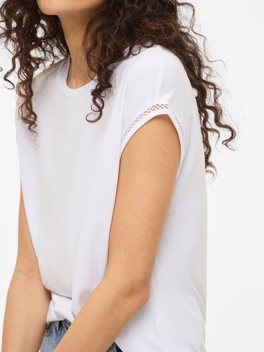 VIMODALA C/S O-NECK DETAIL TOP - NOOS