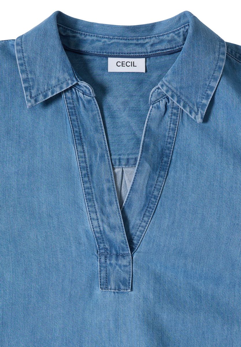 Knielanges Kleid im Denim-Look