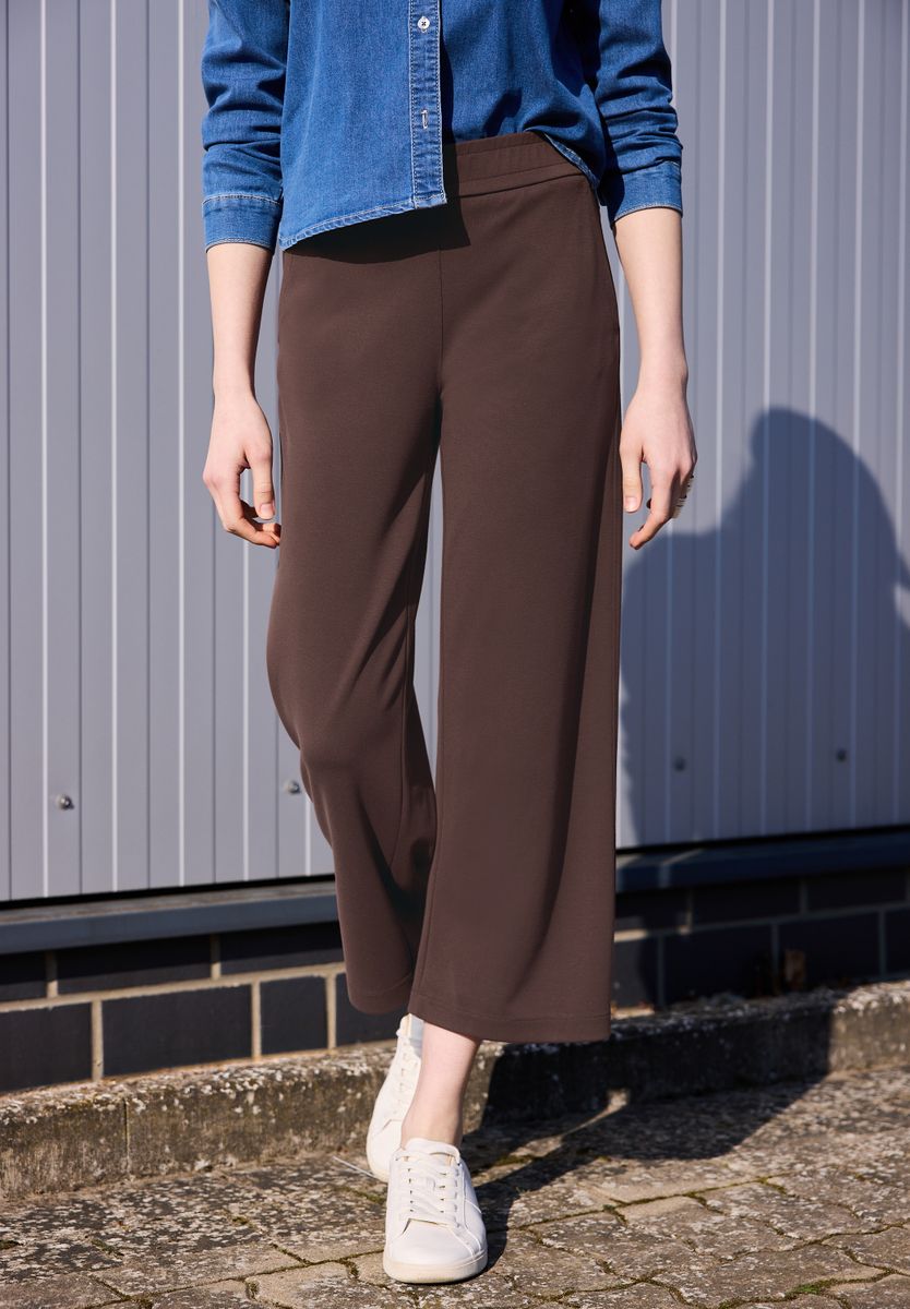 Mid Waist Wide Leg Hose im Casual Fit