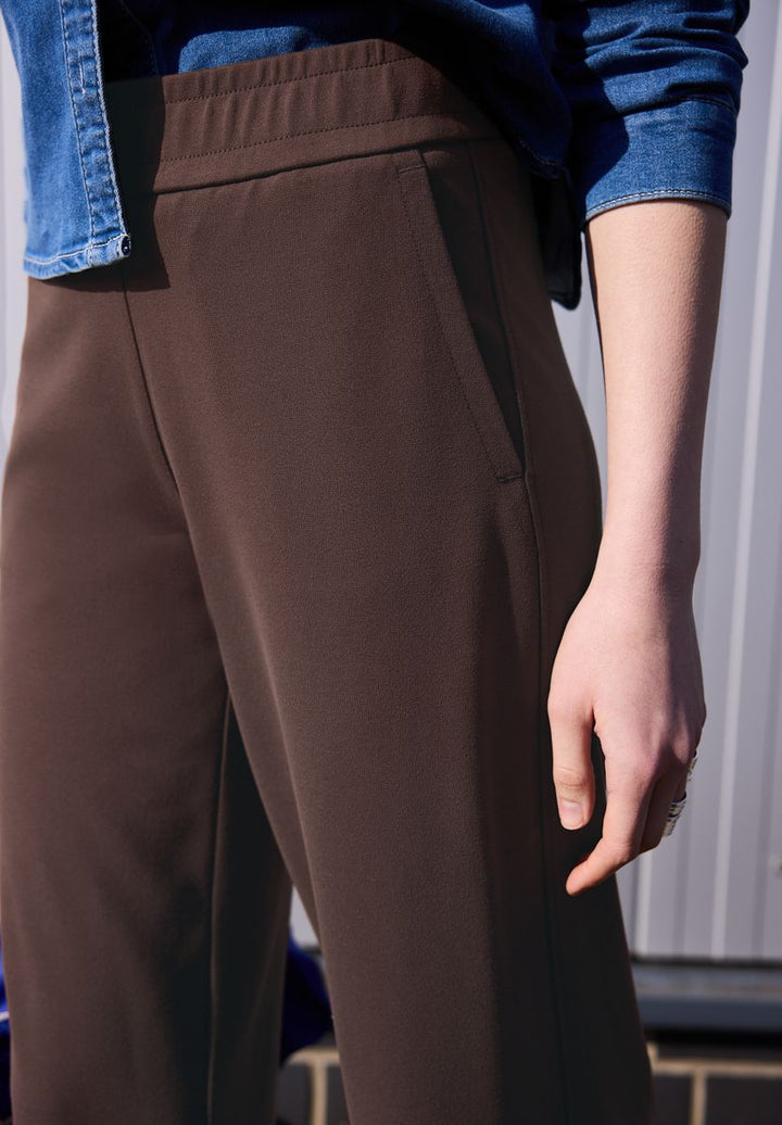 Mid Waist Wide Leg Hose im Casual Fit