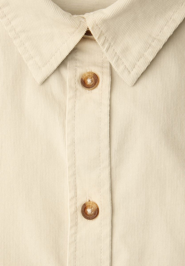 Kurzarm Bluse in Cord-Qualität