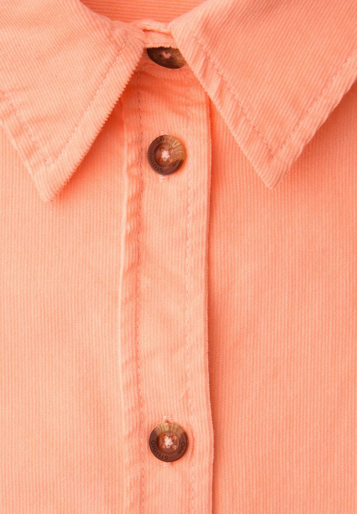 Kurzarm Bluse in Cord-Qualität