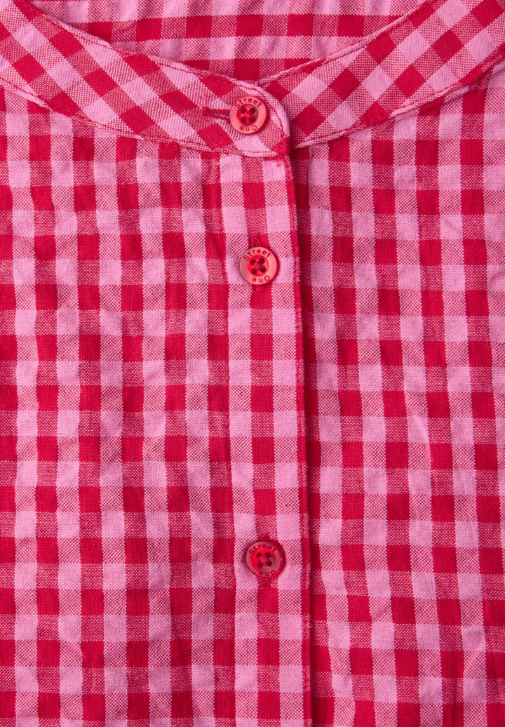 Bluse mit Rundhals und Karomuster