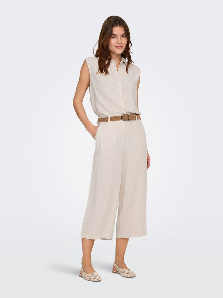 ONLSIESTA S/L LINEN BL SHIRT PNT NOOS