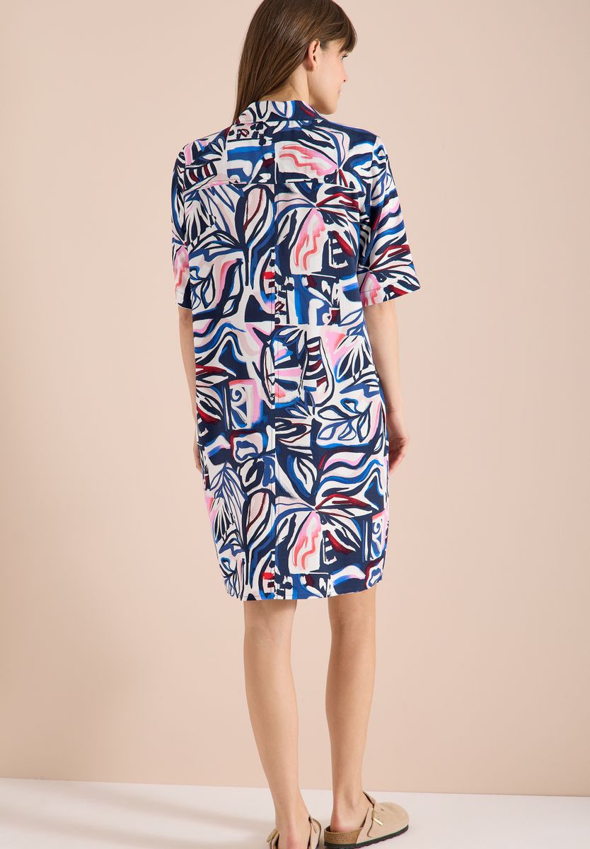Knielanges Kleid mit grafischem Muster