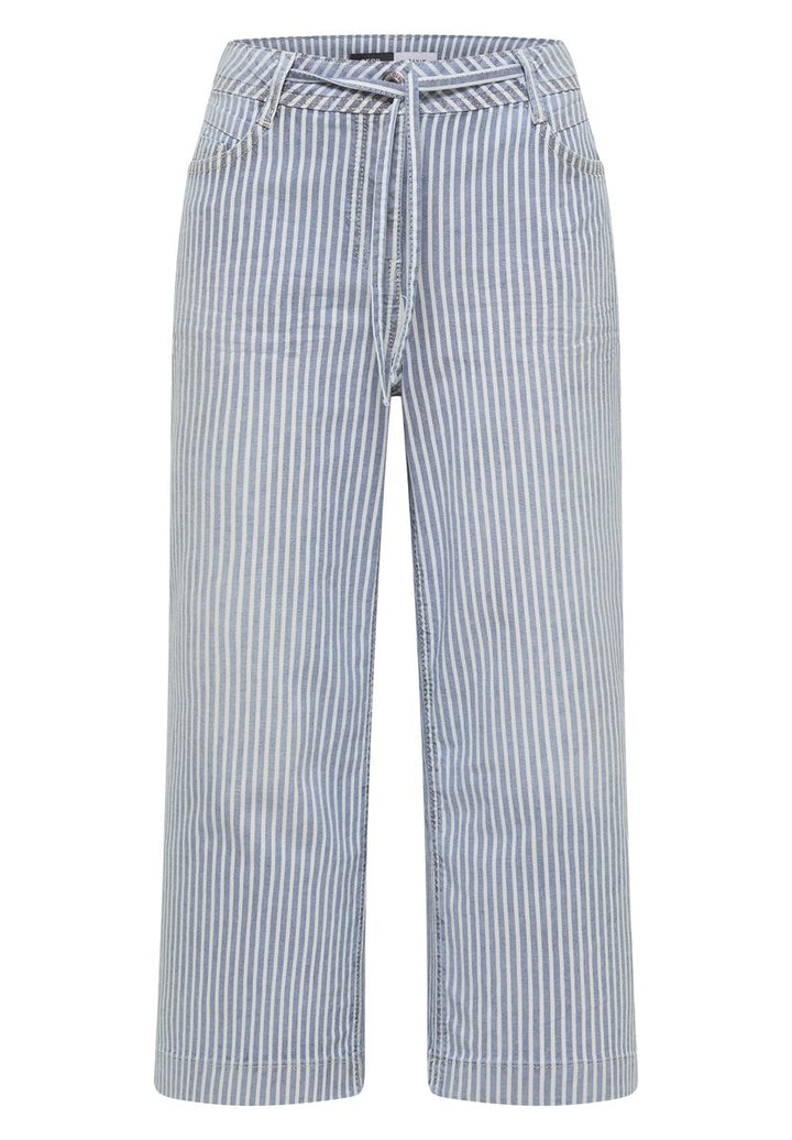 Wide Flared Leg Jeans mit Streifen