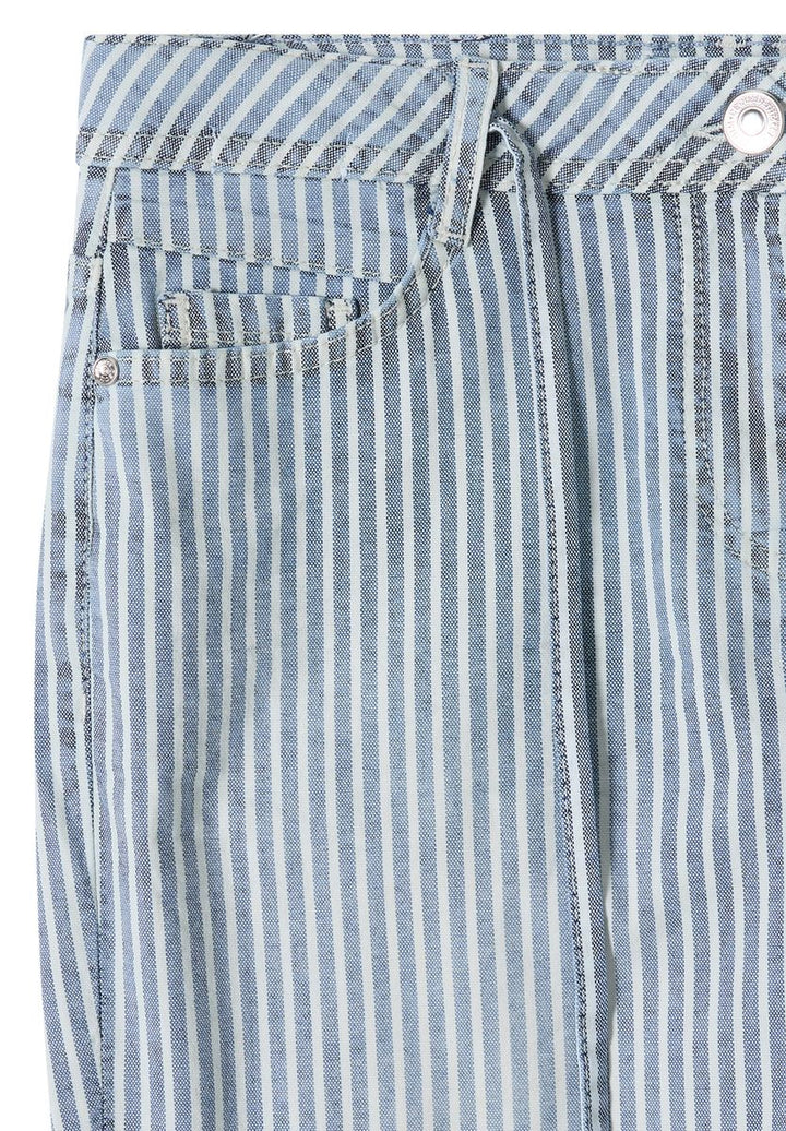Wide Flared Leg Jeans mit Streifen