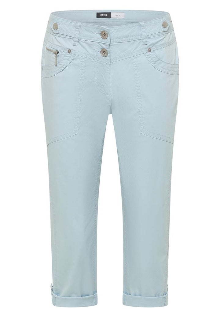 Mid Waist Casual Fit Hose mit Turn Up