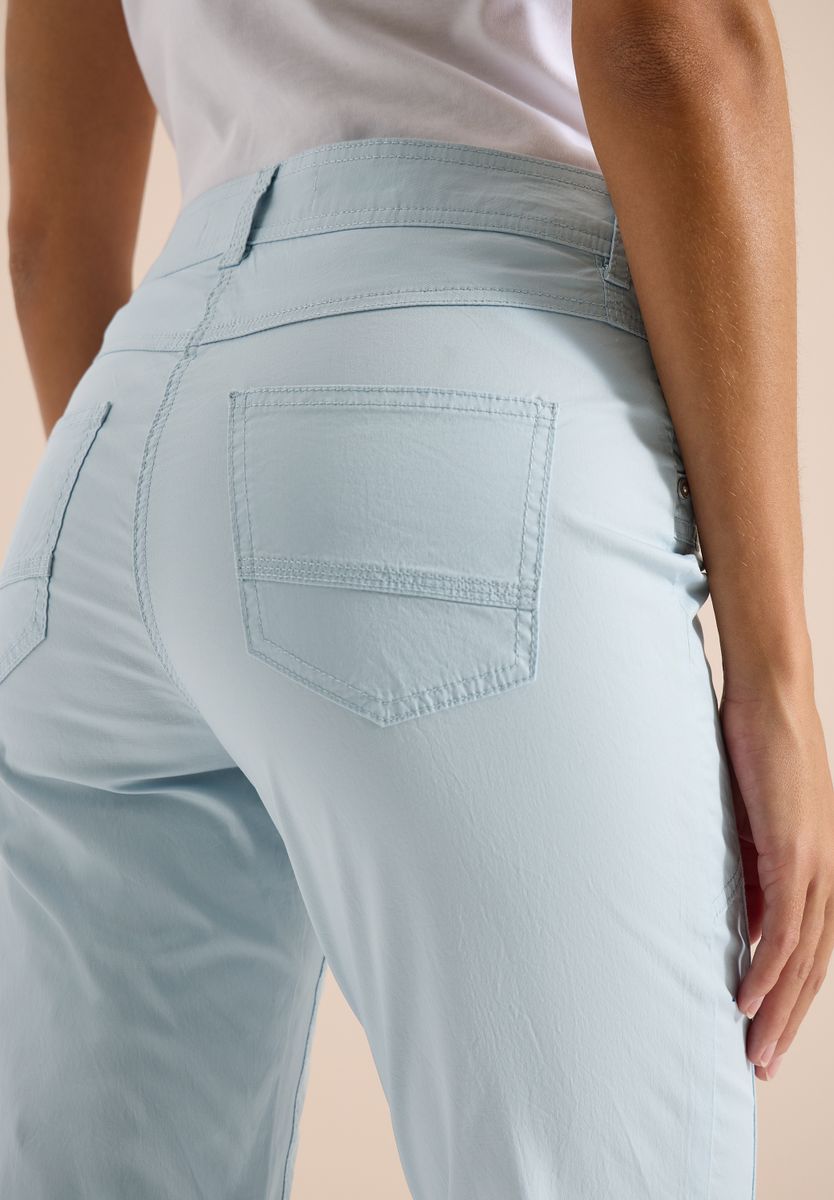 Mid Waist Casual Fit Hose mit Turn Up