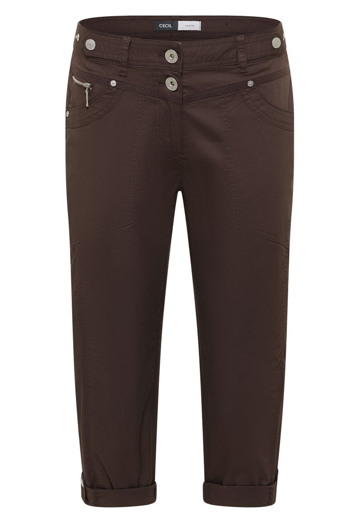 Mid Waist Casual Fit Hose mit Turn Up