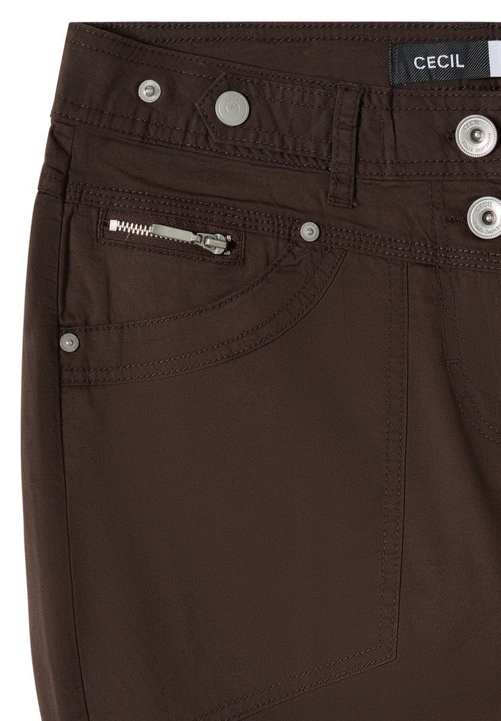Mid Waist Casual Fit Hose mit Turn Up