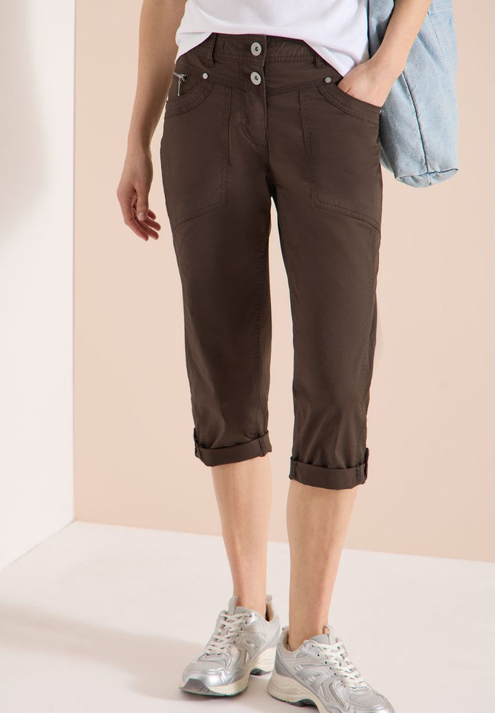 Mid Waist Casual Fit Hose mit Turn Up