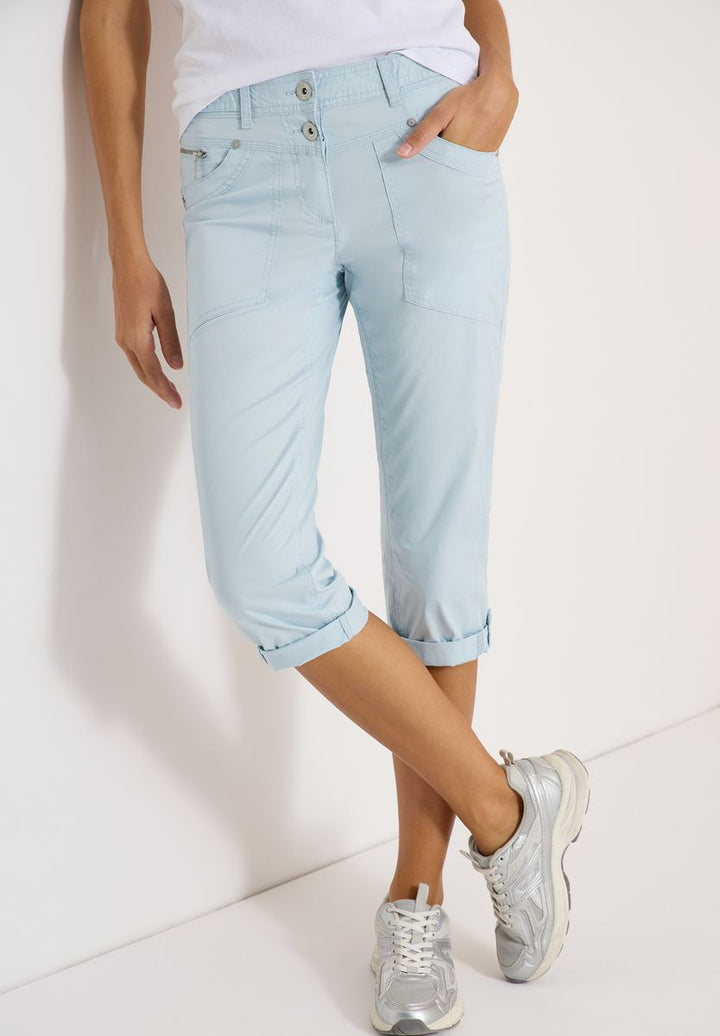Mid Waist Casual Fit Hose mit Turn Up