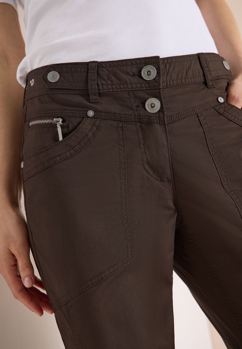 Mid Waist Casual Fit Hose mit Turn Up