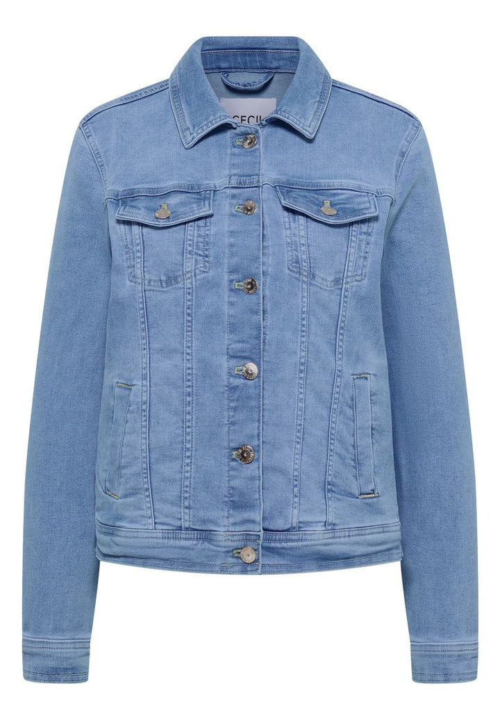Jeansjacke mit Brusttaschen und Knöpfen