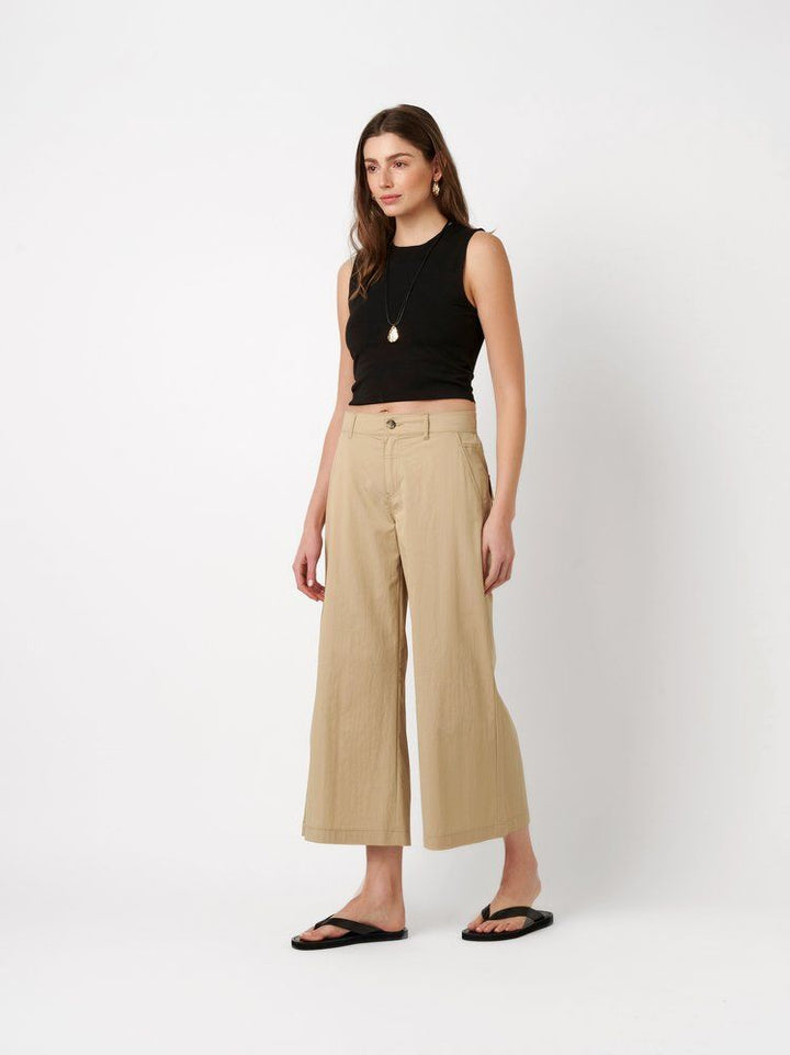 Mara Wide Leg Cropped Pocket