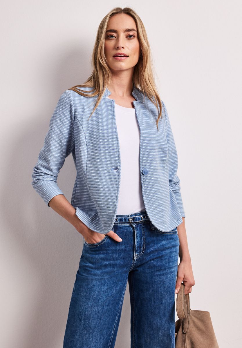 Blazer mit Struktur aus Jersey