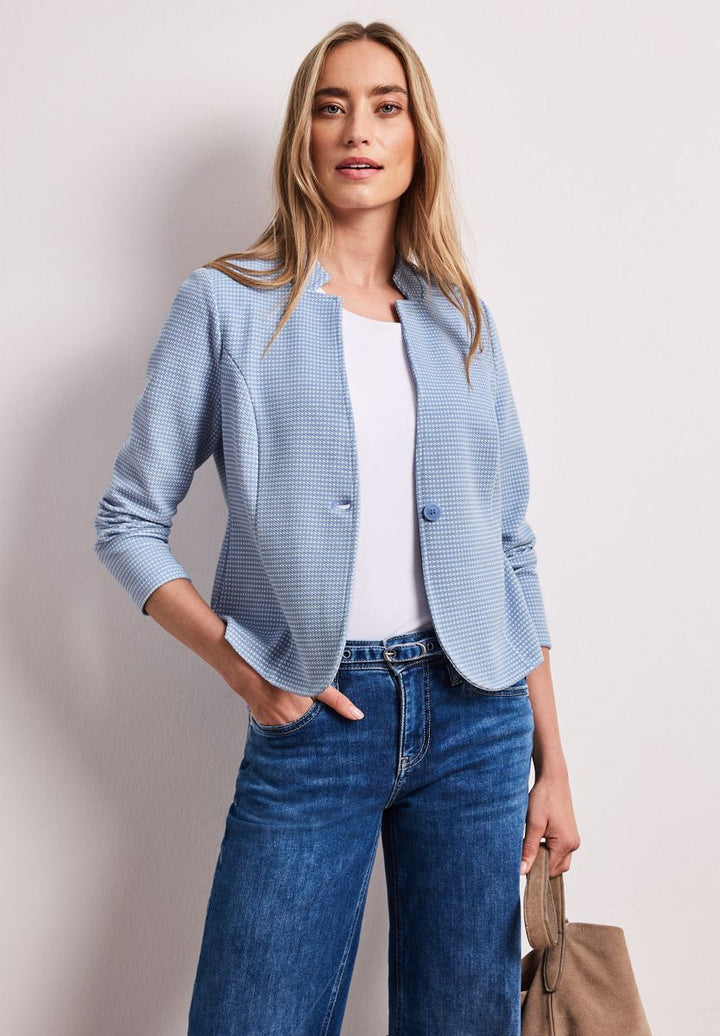 Blazer mit Struktur aus Jersey