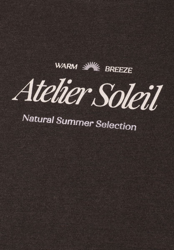 T-Shirt mit Rundhals und Wording